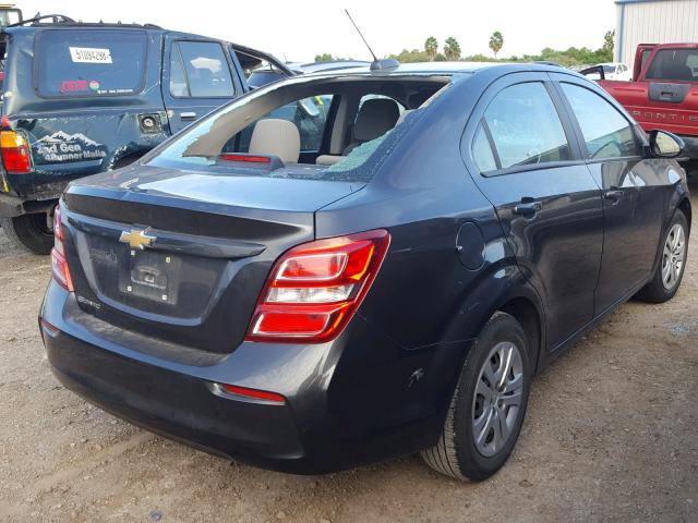 1G1JB5SH1H4150629 - 2017 CHEVROLET SONIC LS CHARCOAL photo 4