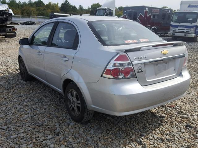 KL1TG5DE0BB217851 - 2011 CHEVROLET AVEO LT SILVER photo 3