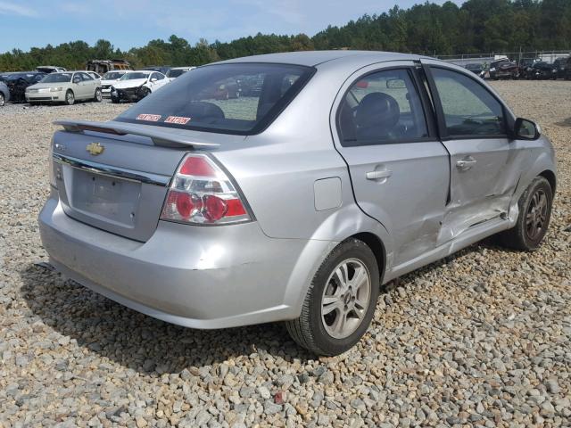 KL1TG5DE0BB217851 - 2011 CHEVROLET AVEO LT SILVER photo 4