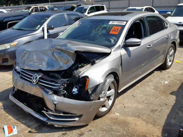 1VWBP7A35DC006917 - 2013 VOLKSWAGEN PASSAT SE SILVER photo 2