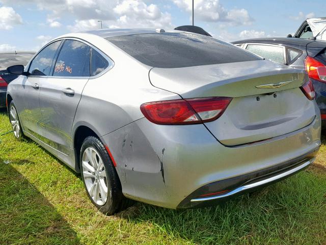 1C3CCCAB0FN701496 - 2015 CHRYSLER 200 LIMITE GRAY photo 3