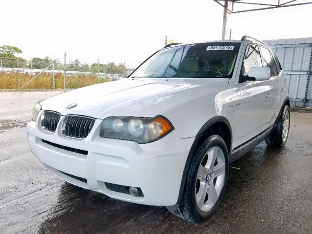 WBXPA93466WD29604 - 2006 BMW X3 3.0I WHITE photo 2