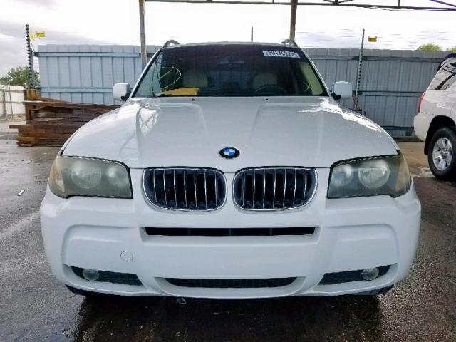 WBXPA93466WD29604 - 2006 BMW X3 3.0I WHITE photo 9