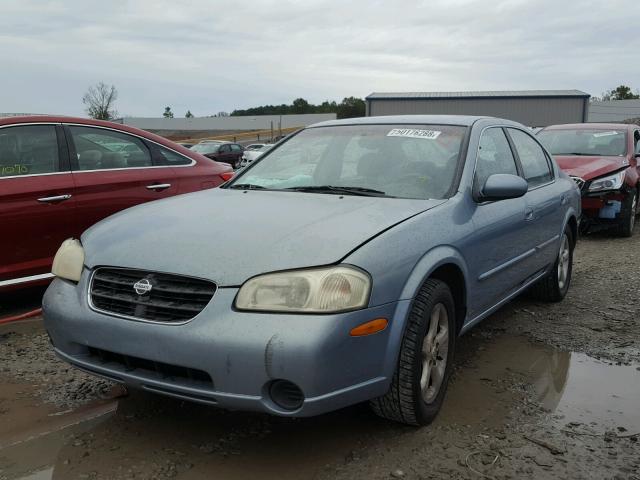 JN1CA31D41T611326 - 2001 NISSAN MAXIMA GXE BLUE photo 2