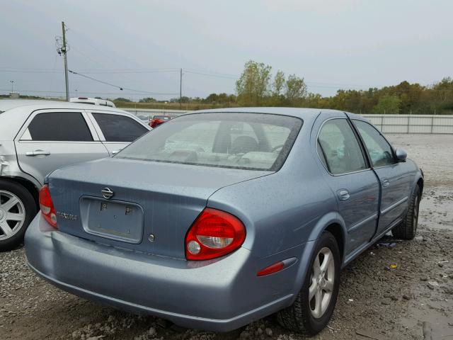 JN1CA31D41T611326 - 2001 NISSAN MAXIMA GXE BLUE photo 4