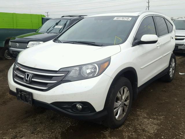 5J6RM4H76EL092543 - 2014 HONDA CR-V EXL WHITE photo 2