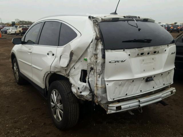 5J6RM4H76EL092543 - 2014 HONDA CR-V EXL WHITE photo 3