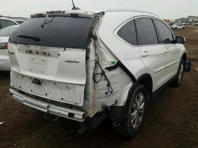 5J6RM4H76EL092543 - 2014 HONDA CR-V EXL WHITE photo 4