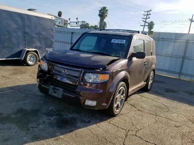 5J6YH18907L009594 - 2007 HONDA ELEMENT SC BURGUNDY photo 2