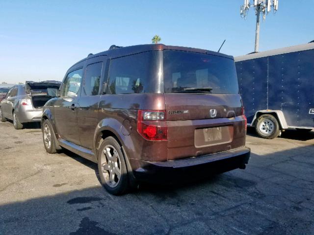 5J6YH18907L009594 - 2007 HONDA ELEMENT SC BURGUNDY photo 3