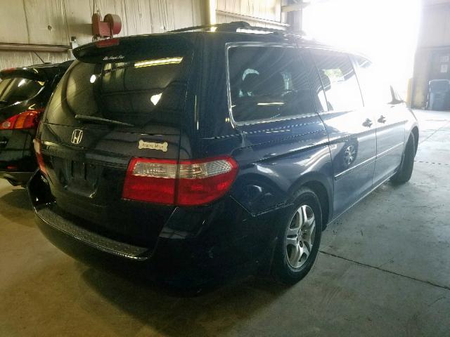 5FNRL38446B058159 - 2006 HONDA ODYSSEY EX BLUE photo 4