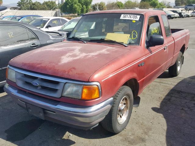 1FTCR14X2VPA86278 - 1997 FORD RANGER SUP MAROON photo 2