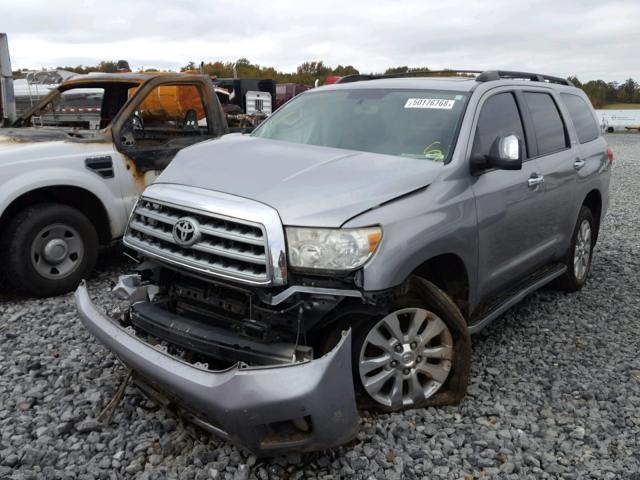 5TDDW5G13AS027042 - 2010 TOYOTA SEQUOIA PL SILVER photo 2