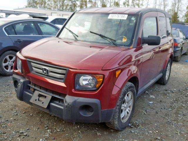 5J6YH28798L007235 - 2008 HONDA ELEMENT EX RED photo 2