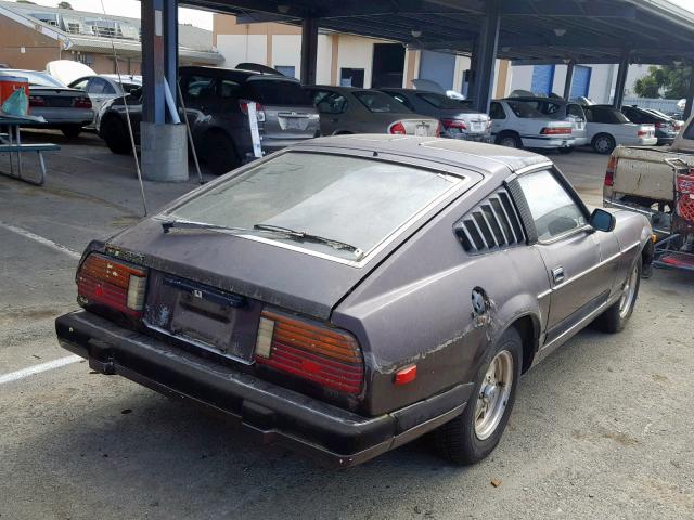 JN1HZ04S3CX457033 - 1982 DATSUN 280ZX BROWN photo 4