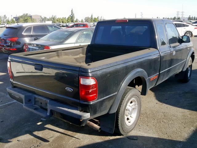 1FTYR14U93PA54825 - 2003 FORD RANGER SUP BLACK photo 4