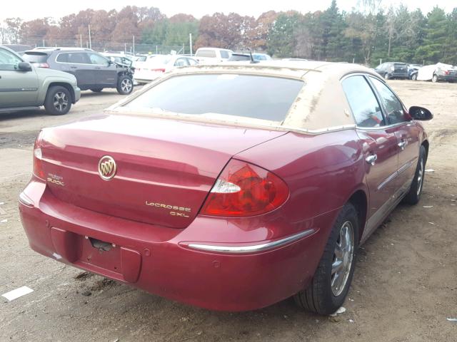 2G4WD582661210371 - 2006 BUICK LACROSSE C RED photo 4