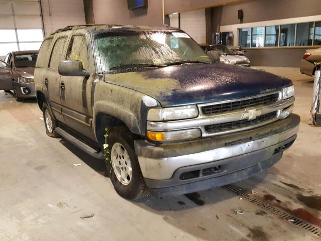 1GNEK13T95J129665 - 2005 CHEVROLET TAHOE K150 BLUE photo 1