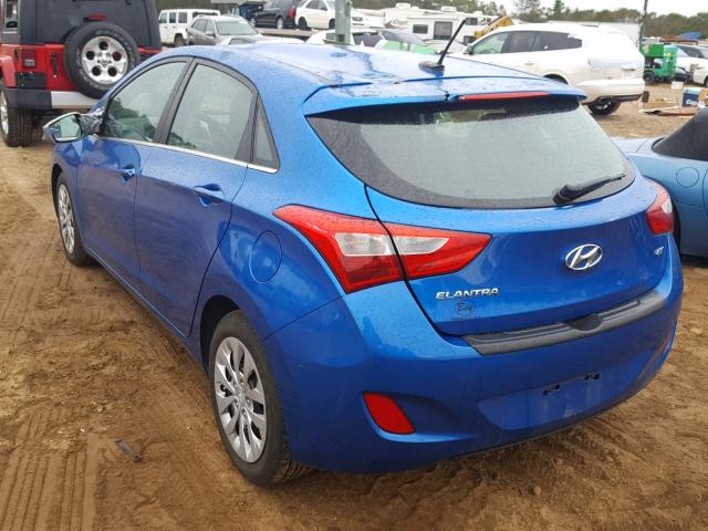 KMHD35LH5HU353731 - 2017 HYUNDAI ELANTRA GT BLUE photo 3