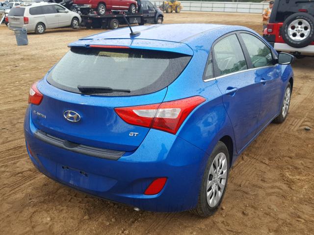 KMHD35LH5HU353731 - 2017 HYUNDAI ELANTRA GT BLUE photo 4