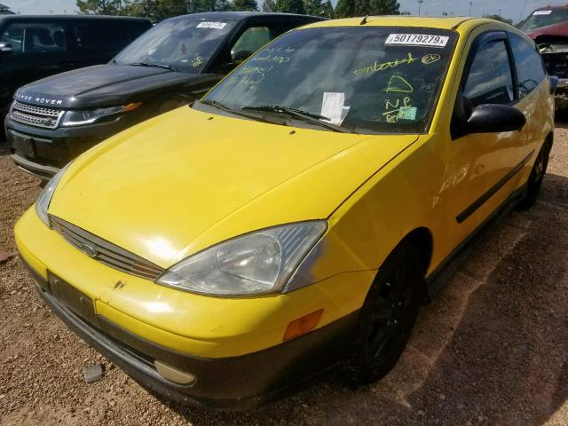 3FAFP31391R202102 - 2001 FORD FOCUS ZX3 YELLOW photo 2