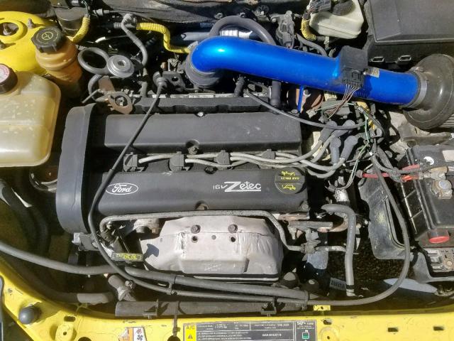 3FAFP31391R202102 - 2001 FORD FOCUS ZX3 YELLOW photo 7
