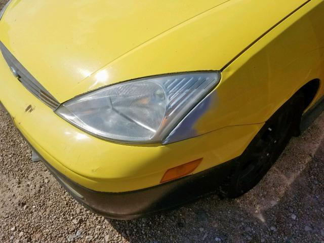 3FAFP31391R202102 - 2001 FORD FOCUS ZX3 YELLOW photo 9
