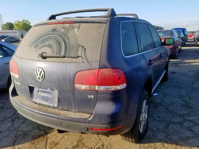 WVGBC77LX4D045532 - 2004 VOLKSWAGEN TOUAREG 3. BLUE photo 4