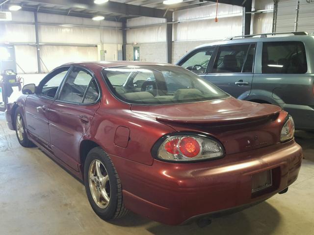 1G2WP52K92F168421 - 2002 PONTIAC GRAND PRIX BURGUNDY photo 3