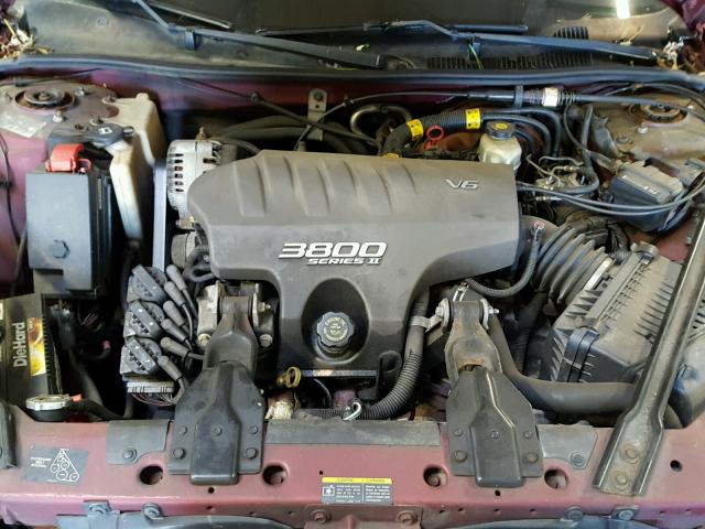 1G2WP52K92F168421 - 2002 PONTIAC GRAND PRIX BURGUNDY photo 7