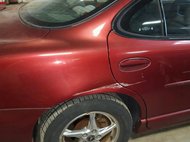 1G2WP52K92F168421 - 2002 PONTIAC GRAND PRIX BURGUNDY photo 9