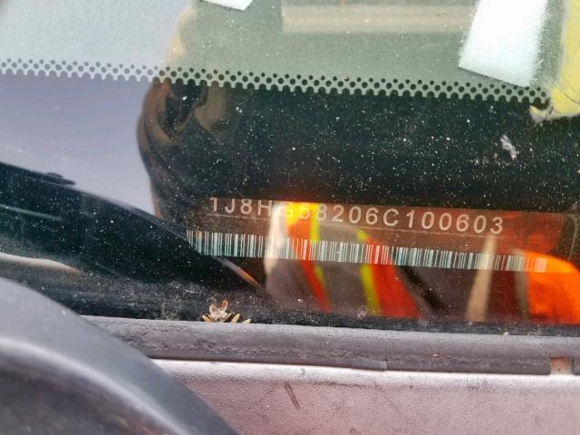 1J8HG58206C100603 - 2006 JEEP COMMANDER ნაცრისფერი ფოტო 10