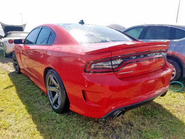 2C3CDXL91JH205784 - 2018 DODGE CHARGER SR RED photo 3