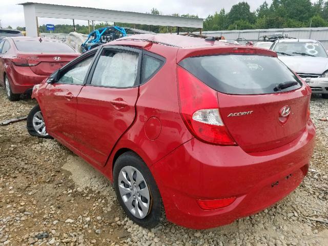 KMHCT5AE2HU302398 - 2017 HYUNDAI ACCENT SE RED photo 3