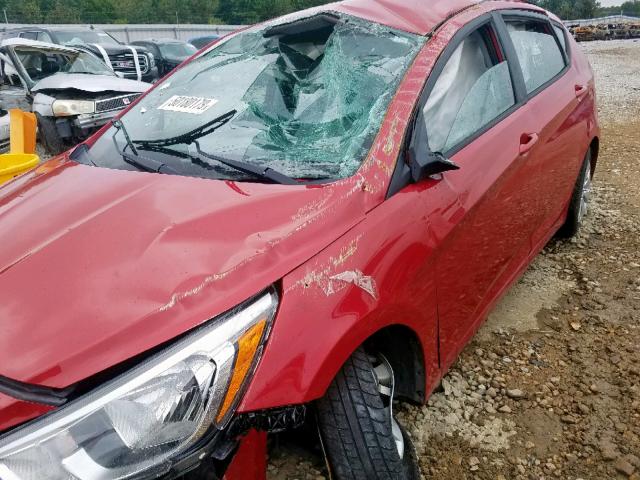 KMHCT5AE2HU302398 - 2017 HYUNDAI ACCENT SE RED photo 9