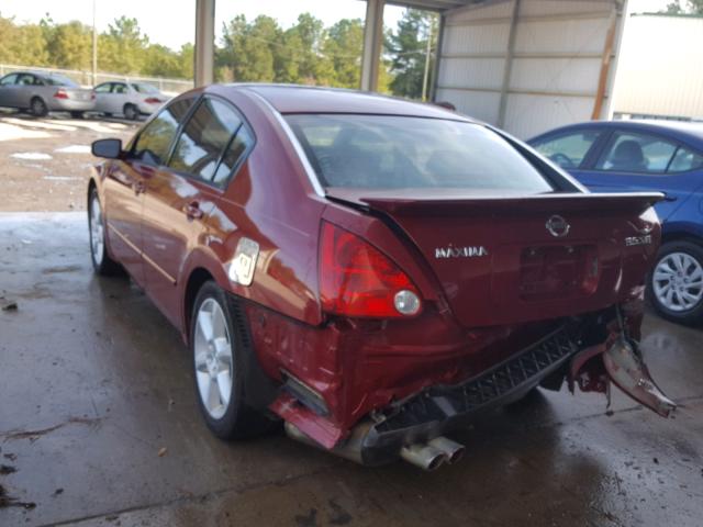 1N4BA41EX6C806917 - 2006 NISSAN MAXIMA SE BURGUNDY photo 3