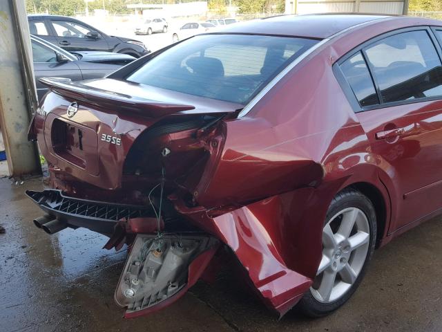 1N4BA41EX6C806917 - 2006 NISSAN MAXIMA SE BURGUNDY photo 9