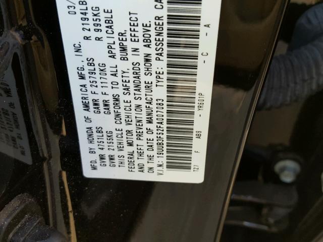 19UUB3F52FA007083 - 2015 ACURA TLX TECH BLACK photo 10