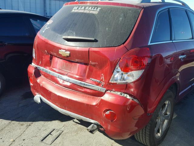 3GNAL3E55CS546668 - 2012 CHEVROLET CAPTIVA SP RED photo 9