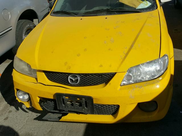 JM1BJ245821533539 - 2002 MAZDA PROTEGE PR YELLOW photo 7