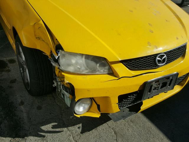 JM1BJ245821533539 - 2002 MAZDA PROTEGE PR YELLOW photo 9