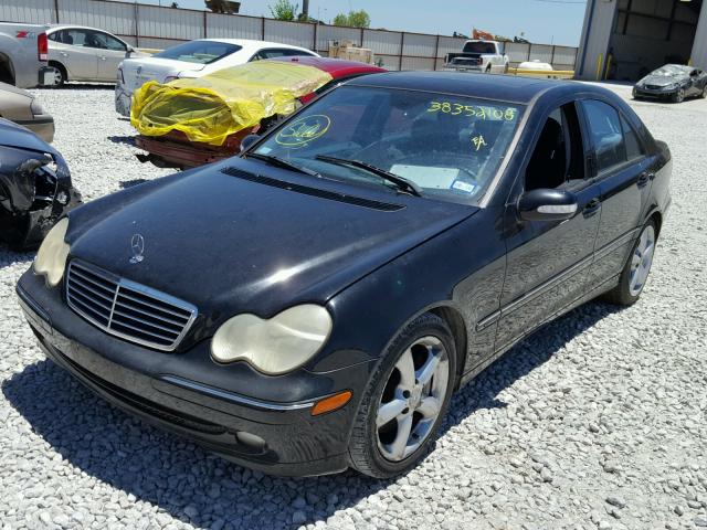 WDBRF40JX4A612193 - 2004 MERCEDES-BENZ C 230K SPO BLACK photo 2