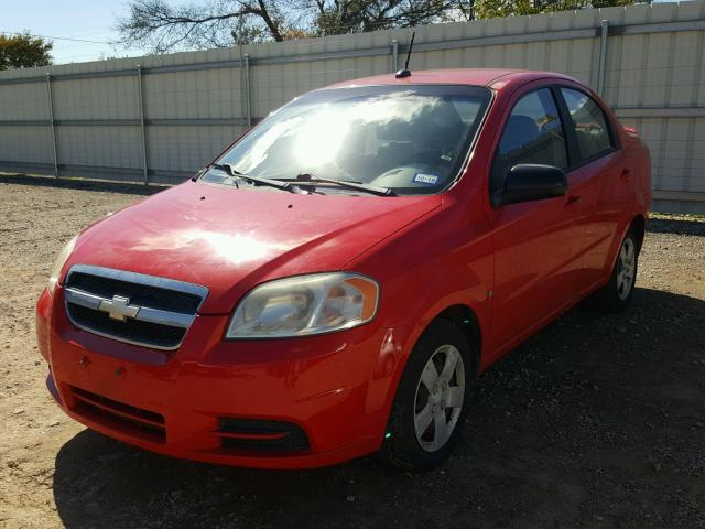 KL1TD56EX9B399204 - 2009 CHEVROLET AVEO LS RED photo 2