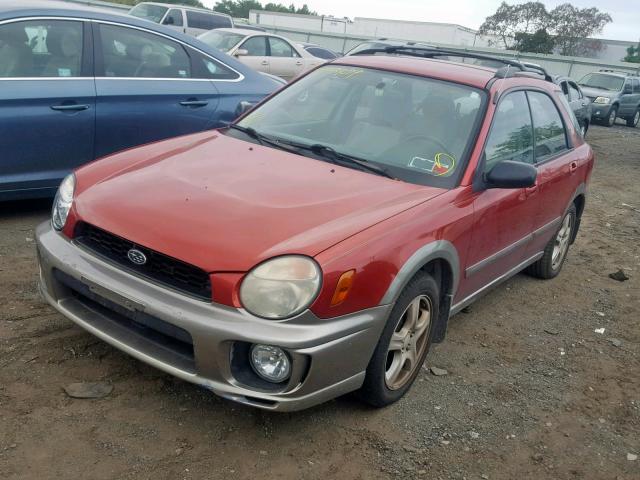 JF1GG68512H800331 - 2002 SUBARU IMPREZA OU RED photo 2