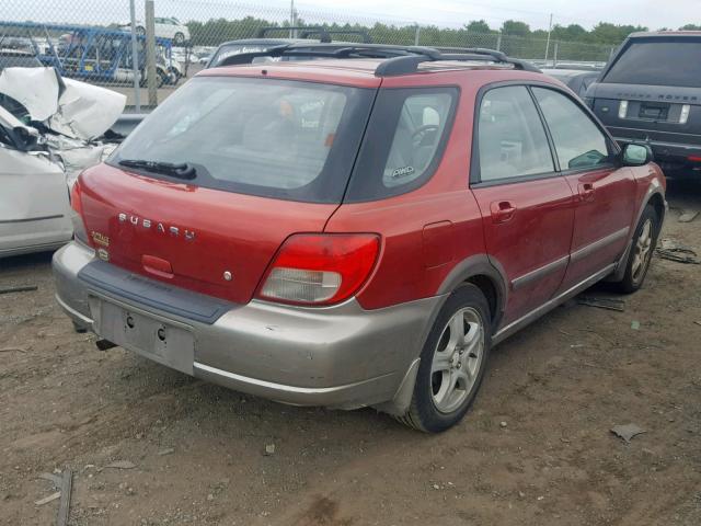 JF1GG68512H800331 - 2002 SUBARU IMPREZA OU RED photo 4