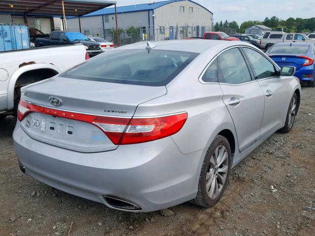 KMHFH4JG4EA382665 - 2014 HYUNDAI AZERA GLS SILVER photo 4