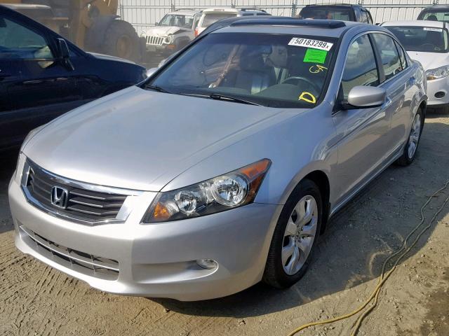 1HGCP36839A011445 - 2009 HONDA ACCORD EXL SILVER photo 2