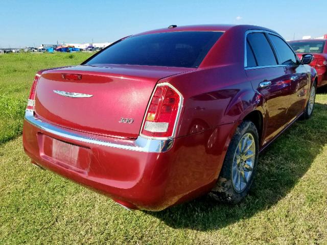 2C3CA5CG9BH533337 - 2011 CHRYSLER 300 LIMITE MAROON photo 4