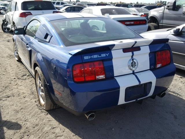 1ZVHT88S075275344 - 2007 FORD MUSTANG SH BLUE photo 3