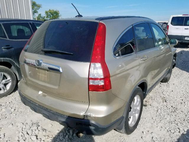 JHLRE38777C050935 - 2007 HONDA CR-V EXL GOLD photo 4